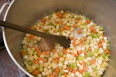 What Is Mirepoix and How Do You Use It? Mirepoix Recipe, Basic Cooking, Growing Carrots, Knife Skills, Carrots Celery, Cajun Cooking, Frozen Veggies, The Trinity, Cooking Basics