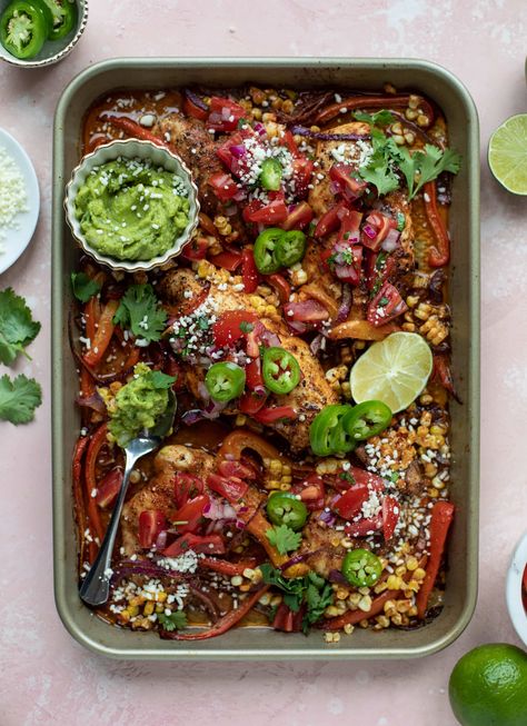 This sheet pan nacho chicken recipe results in the juiciest, more flavorful chicken that can be served in a multitude of ways! #nachochicken #sheetpan #easydinner Nacho Chicken, Sheet Pan Nachos, Pan Nachos, Sheet Pan Meals Chicken, Pan Chicken Recipes, Sheet Pan Chicken, Sheet Pan Dinners Recipes, Sheet Pans, Chicken Nachos