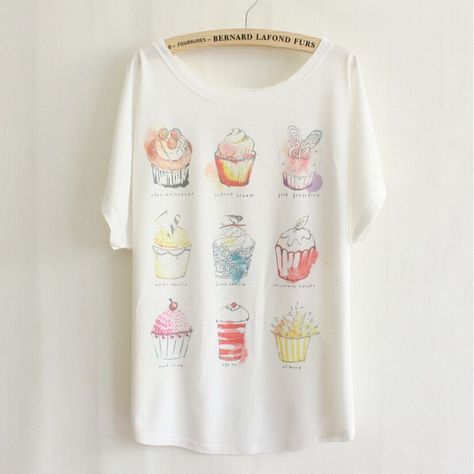 Cake Tshirt, Future Wardrobe, Chiffon Shirt, Sleeves (women), Batwing Sleeve, Daily Inspiration, Look Fashion, Print Tops, Summer Style