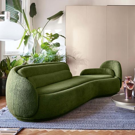 Sofa Arrangement, Furniture Boutique, Unique Sofas, Interior Design Awards, Three Seat Sofa, Living Room Sofa Design, Green Sofa, Beautiful Sofas, Seat Design