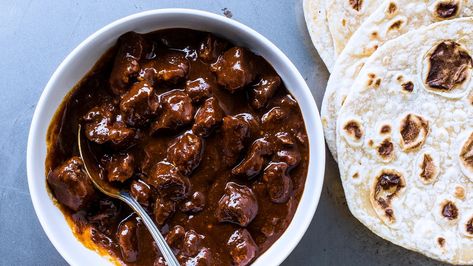 Chili Colorado Is the Greatest Recipe of All Time | Bon Appétit Chili Colorado Recipe, Chili Colorado, Colorado Food, Mexican Dishes, Chili Recipes, Tortillas, Pork Recipes, Bon Appetit, Soups And Stews