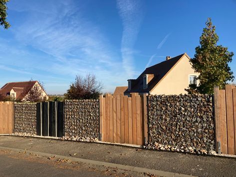 #cloture#originale#gabion#bois Wood