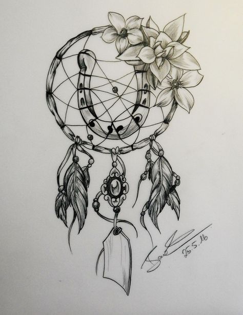 Horse Shoe Dream Catcher Tattoo, Shoe Tattoo, Pencil Tattoo, Horse Shoe Tattoo, Horse Tattoo Design, Tattoo Art Design, Shoe Tattoos, Cowgirl Tattoos, Country Tattoos