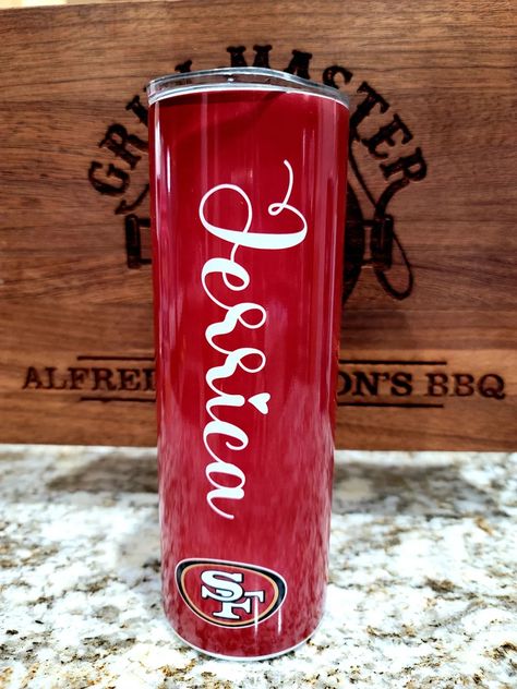 San Francisco 49ers Girl 20oz 30oz Personalized Skinny Straight Tumbler Mom Life Messy Bun Football NFL Its Game Day Present Gift NFL8422 Check more at https://fansatic.com/product/san-francisco-49ers-girl-20oz-30oz-personalized-skinny-straight-tumbler-mom-life-messy-bun-football-nfl-its-game-day-present-gift-nfl8422/ Its Game Day, Diy Crafts For Adults, It Game, Football Nfl, San Francisco 49ers, Present Gift, Messy Bun, Mom Life, Beverage Can