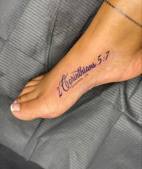 Faith Foot Tattoos, Scripture Tattoos, Bible Verse Tattoos, Verse Tattoos, Cute Hand Tattoos, Mommy Tattoos, Faith Tattoo, Foot Tattoos For Women, Black Girls With Tattoos