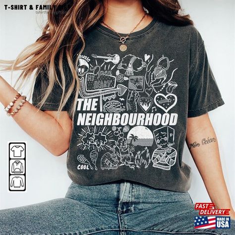 The Neighbourhood Doodle Art Shirt Vintage Nbhd Merch Tee Album Lyric Tattoo Sweatshirt Hoodie Classic Check more at https://tshirtfamilygift.com/product/the-neighbourhood-doodle-art-shirt-vintage-nbhd-merch-tee-album-lyric-tattoo-sweatshirt-hoodie-classic/ The Neighbourhood Merch, Lyric Tattoos, Art Shirt, Art Shirts, Christmas List, Sweatshirt Hoodie, Doodle Art, The Neighbourhood, Doodles