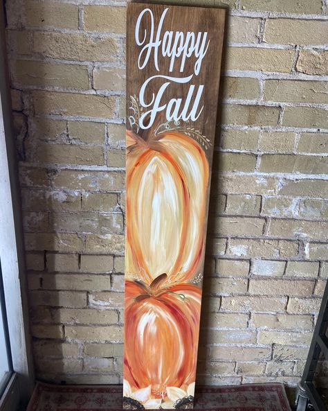 New porch leaner now available at the Sheboygan Falls Marketplace! Barn Crafts, Fall Wood Signs, Barn Wood Crafts, Wooden Porch, Rustic Fall Decor, Unique Fall, Porch Sign, Hand Painted Signs, Porch Signs