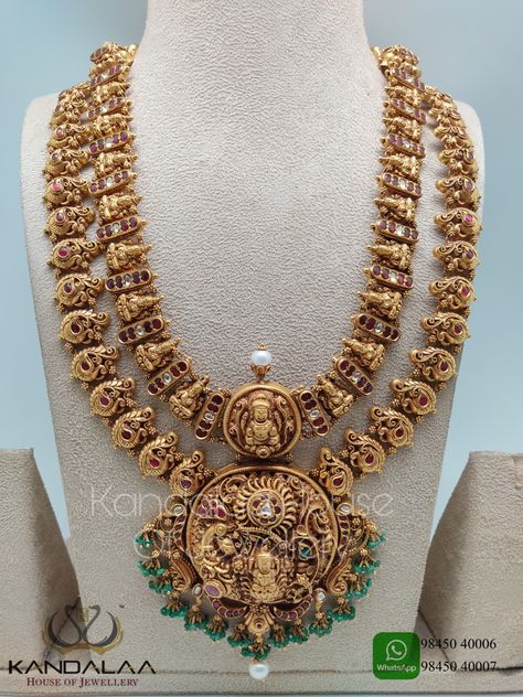 South Indian Jewellery Traditional, Kandalaa Jewellery, Nakshi Necklace, Nakshi Jewellery, Gold Antique Jewellery, Latest Necklace Design, Marriage Jewellery, Gold Goddess, Temple Jewelry Necklace