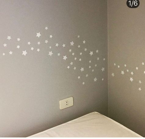 Star Wall Stickers, Stars On Wall, 90s Room Inspo, 90s Room, Wall Paint Patterns, Room Redesign, Star Nursery, Cute Bedroom Decor, Redecorate Bedroom