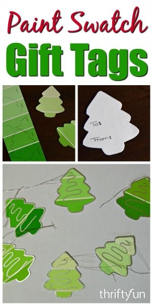 Paint Samples Crafts, Paint Stick Crafts, Paint Chip Crafts, Fete Ideas, Christmas Tree Gift Tags, Christmas Tree Gift, How To Make Christmas Tree, Paint Swatches, Painted Sticks