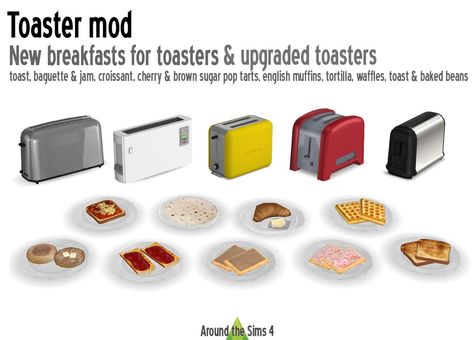 25+ Must-Have Sims 4 Functional CC Finds to Elevate Your Sims 4 Gameplay Check more at https://modsella.com/sims-4-functional-cc/ Sims 4 Lunch Box Mod, The Sims 4 Cc Food Mod, Sims 4 Toaster, Sims 4 Food Cc Functional, 4 Toaster, Sims 4 Functional, Around The Sims 4, Mods Sims 4, Sims 4 Kitchen