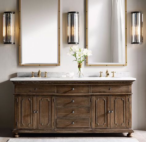 Bistro Mirror Restoration Hardware Look For Less, Wc Inspiration, Tunnel Lighting, Bathroom Laundry Combo, Bathrooms 2024, Shower Layout, Bathroom Decor Neutral, Restoration Hardware Look, Toilet Mirror