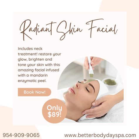 Book our radiant skin facial today for glowing and radiant looking skin! Give us a call at 954-909-9065 to schedule an appointment today! #radiant #facial #spa #fortlauderdale Facial Ideas, Skin Facial, Better Body, Body Spa, Short Acrylic, Facial Spa, Short Acrylic Nails, A Call, Radiant Skin