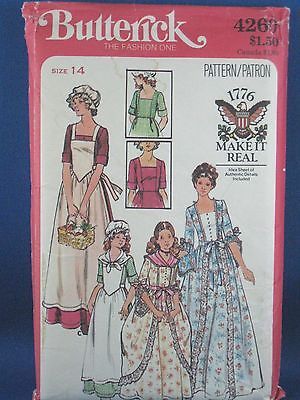 Butterick Costume Patterns 1976 make it real | Butterick 4260 Sewing Pattern Misses Costume (1776 Make it Real ... 50s Costumes, Dolly Madison, Halloween Apron, Fest Outfits, Costume Sewing Patterns, Butterick Pattern, Butterick Sewing Pattern, Costume Patterns, Period Costumes