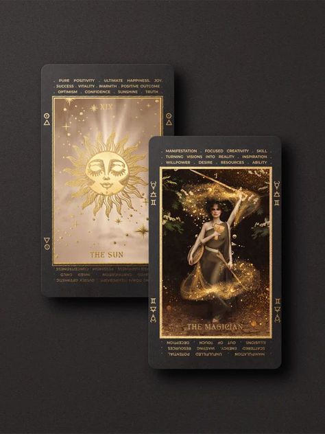 ⬆️Tap the link for more!⬆️Lucid Dreams Beginners Tarot Deck • Black Eclipse {Edition IV}#tarotdeckcollection #dailytarotreading #tarotart #learnwithtarot #intuitivetarot #minimalisttarot #aestheticmagic #tarotforbeginners #tarotdecorideas #celestialtarot #tarotcart Gold Tarot Cards, Midnight Aesthetic, Tarot Cards Aesthetic, Traditional Tarot Cards, Beginners Tarot, Spreads Tarot, Cards Aesthetic, 78 Tarot Cards, Gold Foil Design