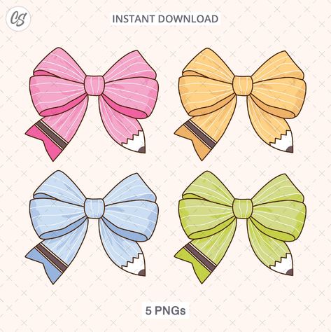 School Items Png, Design For Teachers Day, Classroom Makeover, Coquette Bow Png, Cute Easy Doodles, Bow Png, Handmade Paper Crafts, School Png, Back To