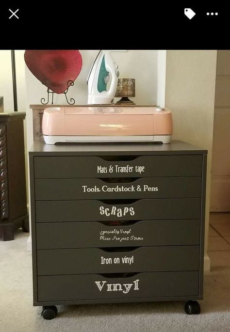 Cricut Storage, Cricut Supplies, Dream Craft Room, Craft Room Design, Scrapbook Room, Office Crafts, Craft Room Storage, Craft Room Office, Cricut Craft Room