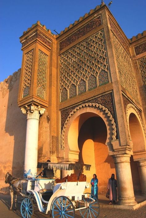 Mèknes (Arabic: مكناس) is one of the four Imperial cities of Morocco, located in northern central Morocco. Founded in the 11th century by the Almoravids as a military settlement, Meknes became the capital of Morocco under the reign of Sultan Moulay Ismaïl (1672–1727).Moulay Ismaïl created a massive imperial palace complex and endowed the city with extensive fortifications and monumental gates. #Meknes, #exoticmorocco, #morocco, #worldtravel, #travel, #tourism, #worldlheritage, #unisco, #africa. Travel Morroco, Beautiful Morocco, Morocco Photography, Morocco Aesthetic, Moroccan Aesthetic, Summer Abroad, Travel Morocco, Moroccan Inspiration, Islamic Countries