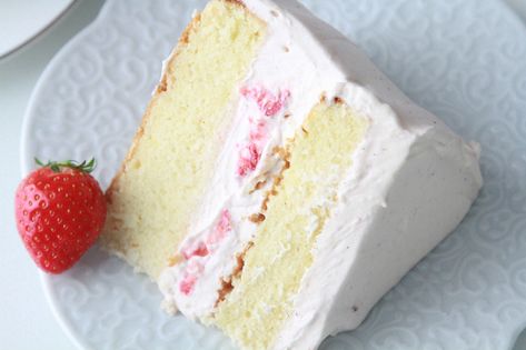 This Strawberry shortcake has two layers of the fluffiest vanilla cake you will ever taste, this cake is filled with whipped strawberry cream, that just melt in your mouth and taste delicious and it is filled with sliced strawberries, it is absolutely heavenly and the perfect summer cake. STRAWBERRY SHORTCAKE 225 gram cake flour or