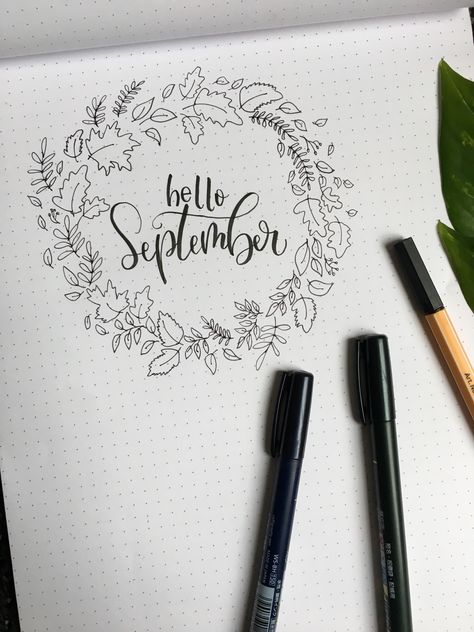 September, floral, wreaths September Bullet Journal, When September Ends, September Ends, Lettering Ideas, Floral Wreaths, Wake Me, Wake Me Up, Hand Lettering, Bullet Journal