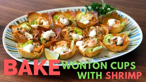 How to Make Shrimp Wonton Cups? How to Baked wonton cups? Bake Wonton cups with shrimp?Cocktail prawns recipe. In the BubuMama Channel I will show you how to Baked wonton cups Wonton Cups Appetizers, Baked Wontons, Recipe Appetizers, Prawns Recipe, Shrimp Wonton, How To Make Shrimp, Prawn Salad, Recipes Shrimp, Wonton Cups