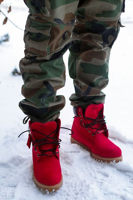 VILLA x Timberland Limited-Edition “JTM” Ruby Red 6″ Boot | Flickr Red Timberland Boots, Red Timberlands, Timberland Outfits, Red Boots, Mode Masculine, Wearing Red, Hip Hop Fashion, Red Shoes, Boots Outfit