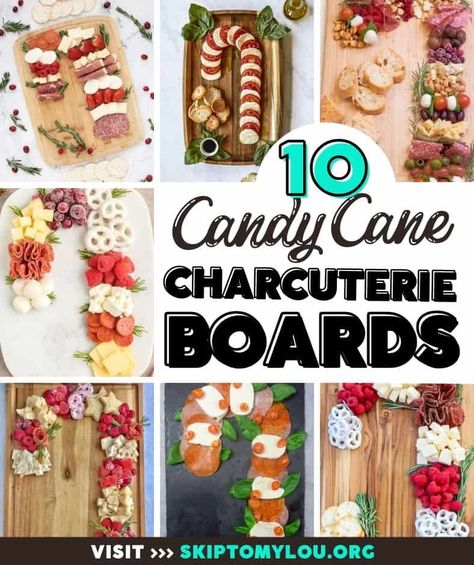 Meat And Cheese Candy Cane, Holiday Candy Charcuterie Board, Candy Cane Cheese Board, Candy Cane Cheese And Tomato, Candy Cane Caprese Board, Candy Cane Charcuterie Board, Candy Cane Charcuterie, Charcuterie Board Candy, Charcuterie Board Christmas