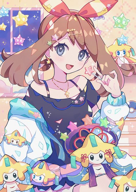 Pokemon Ruby Wallpaper, Pokemon Fan Art Ash, Pokemon May Fanart, Trans Pokemon, Cute Pokemon Pfp, Jirachi Pokemon, Pokemon Official Art, Pokemon May, May Pokemon