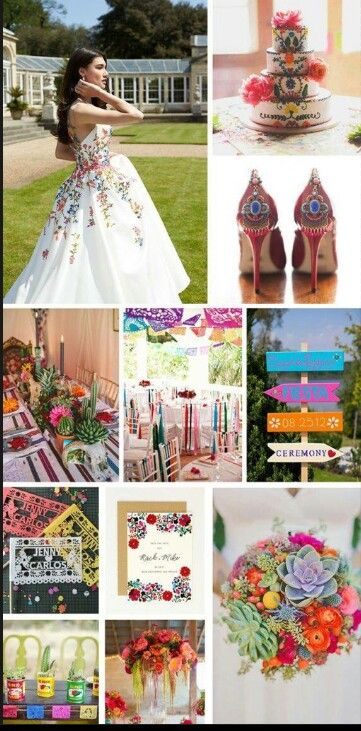 Folk Art Wedding, Mexican Theme Wedding, Wedding Bridesmaid Bouquets, Sassi Holford, Mexican Themed Weddings, Inspiration Moodboard, Blossom Wedding, Fiesta Wedding, Mexican Party Theme