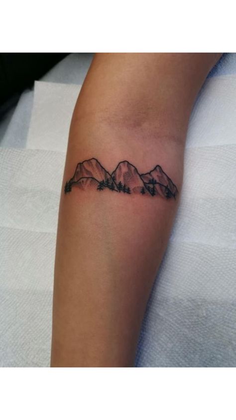 Three Peaks Tattoo, Three Sisters Tattoo, Three Sister Tattoos, Sister Tats, Sister Tat, Sisters Tattoo, Sunflower Tattoos, Mountain Tattoo, Sister Tattoos