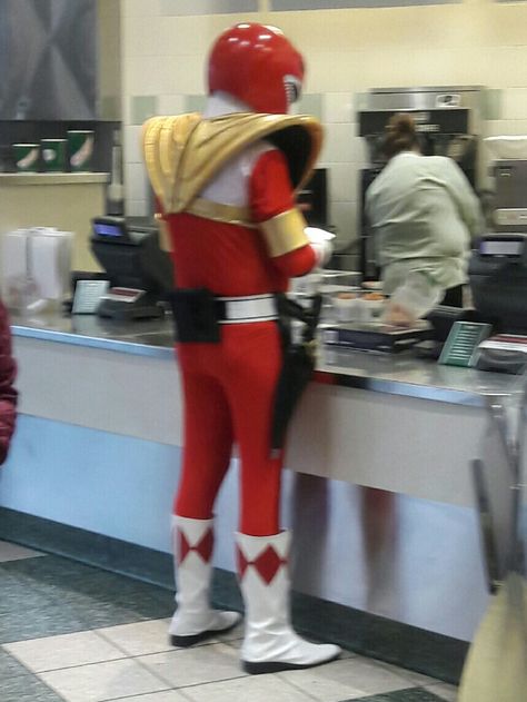 Went to Krispy Kreme to get a Power Rangers doughnut and found a Power Ranger. If he didn't get a red one I'll be disappointed. Funny Power Rangers, Yellow Power Ranger Pfp, Red Power Ranger Aesthetic, Power Rangers Matching Pfp, Power Ranger Aesthetic, Power Rangers Pfp, Power Rangers Aesthetic, Power Rangers Icon, Power Rangers Wallpaper