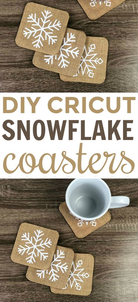 Today I’ll show you how we made these super cute DIY Cricut Snowflake Coasters. They add a cute and simple holiday touch to any space. #cricut #diecutting #diecuttingmachine #cricutmachine #cricutmaker #diycricut #diycricutprojects #cricutideas #cutfiles #svgfiles #diecutfiles #cricutideas #diycricutprojects #cricutprojects #cricutcraftideas #diycricutideas Christmas Gifts For Teenagers, Diy Projects For Teens, Holiday Diy Projects, Diy Napkins, Diy Burlap, Diy School Supplies, Festival Diy, Diy For Teens, Wedding Gifts For Guests