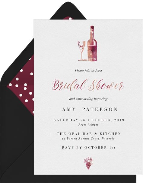 That Sweet Berry Wine by Claudia Owen @Greenvelope October Party Themes, Fall Hosting, Teacher Party, Virtual Invitations, Diy Menu, Harvest Party, Wedding Display, Italian Dinner, Elegant Centerpieces