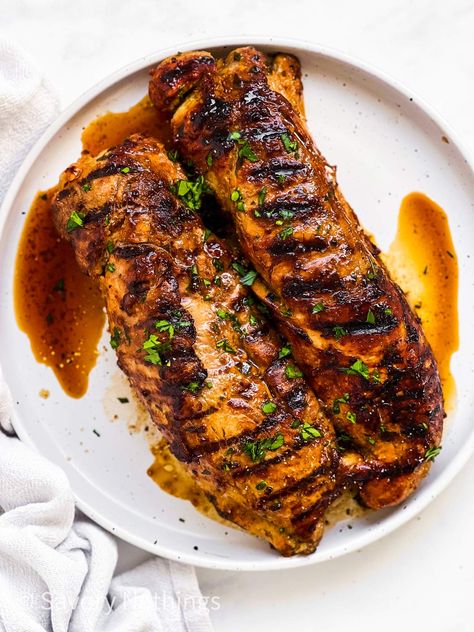 Pork Loin Recipes Grilled Whole, Bbq Marinade Pork, Summer Pork Tenderloin Recipes, Pork Loin Marinade, Marinade Pork, Barbecue Pork Tenderloin, Pork Loin Recipes Oven, Bbq Pork Loin, Grilled Pork Tenderloin Recipes