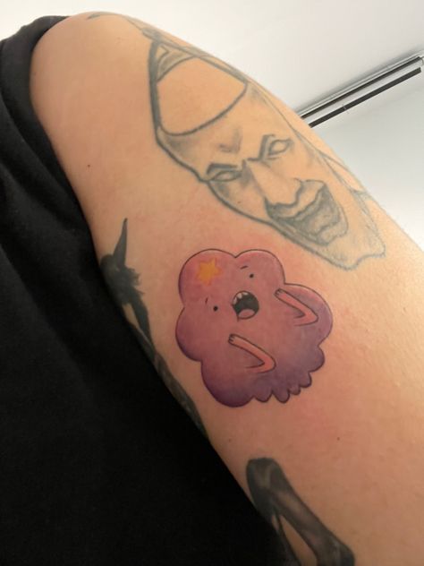 Adventure Time Lumpy Space Princess Tattoo Fire Princess Tattoo, Lsp Tattoo, Lumpy Space Princess Tattoo, Tattoed Heart, People With Tattoos, Fire Princess, Adventure Time Tattoo, Lumpy Space, Future Tattoo Ideas