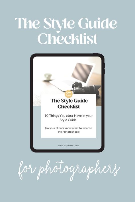 Are you a photographer looking for ways to take your lifestyle photography business to the next level? Do you want to learn how to create a style guide checklist to help manage your styling workflow and make sure your clients know what to wear to photoshoots? Look no further! The Style Guide Checklist for Photographers is here to show you exactly how to style your clients like a professional photoshoot stylist. Get Your Checklist Now! Lifestyle Photography Business, Professional Photoshoot, Dream Client, Creating A Business, Mom Blogger, Style Guide, Photography Business, How To Style, Lifestyle Photography