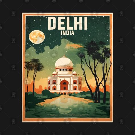 Add some fun and beauty to your home with this traveler poster design or give it as the perfect gift! Travel India, Delhi India, India Travel, Travel Posters, Some Fun, Poster Design, Tourism, Places To Visit, Tshirt Designs