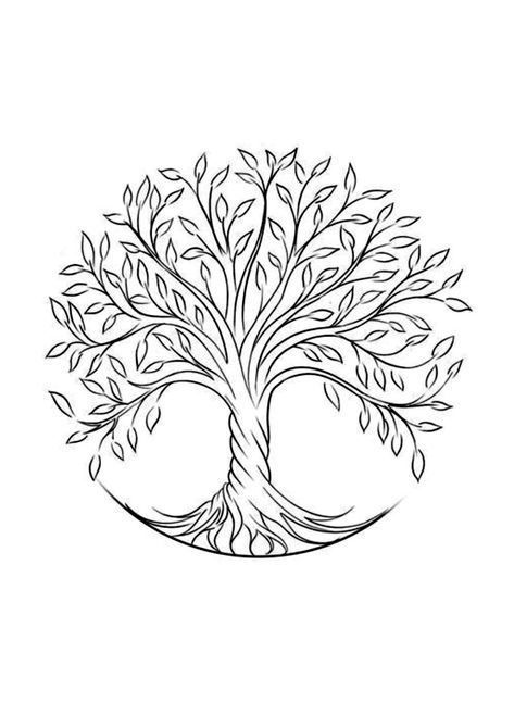 Tree Of Life Embroidery Pattern, Tree Of Life Drawing Simple, Very Simple Tattoos, Tree Tattoo Simple, Simple Tree Drawing, Tree Of Life Drawing, Tree Drawing Simple, Word Tattoo Ideas, Surreal Images