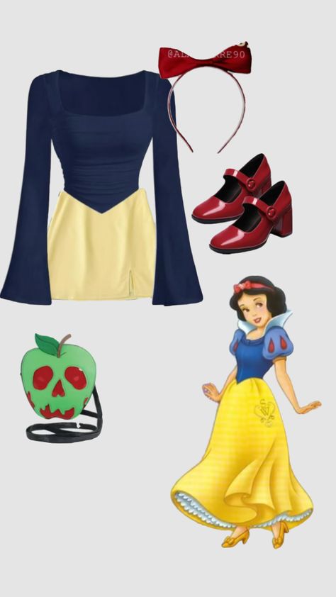 snow white #disneyprincess Snow White Outfits, Snow White Costume, Snow White Disney, Disney Bound Outfits, Disney Inspired Outfits, Bachelorette Trip, Disney Costumes, Disney Inspired, Halloween Outfits