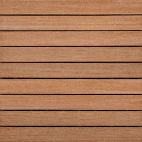 Hardwood 16" x 16" Interlocking Deck Tiles Wood Deck Texture, Outdoor Wood Flooring, Outdoor Wood Decking, Wood Panel Texture, Wooden Wall Cladding, Wood Wall Texture, Wood Deck Tiles, Wooden Floor Tiles, Wood Floor Texture