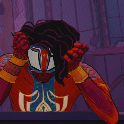 Across The Spider-Verse Across The Spider Verse Oc, Spider Verse Matching Icons, Spider Man Across The Spider Verse Art, Spiderverse Spider Punk, Spiderverse Matching Icons, Pavitr Prabhakar Icon, Spider Punk Pfp, Spiderverse Pfp, Spiderman Into The Spider Verse