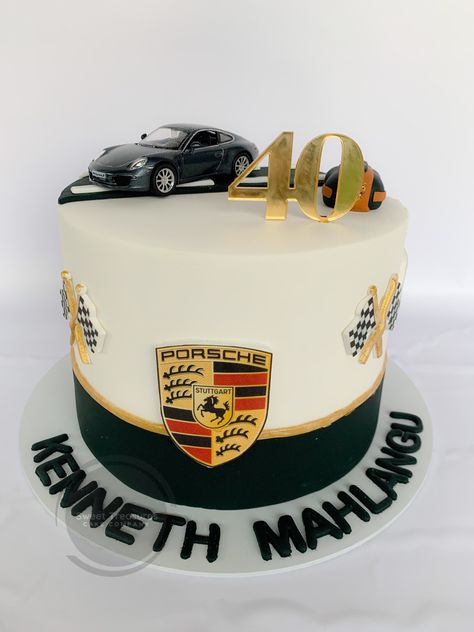 Porsche Cake Ideas, Porsche Themed Birthday Party, Porsche Birthday Cake, Porsche Cake, Boys 16th Birthday Cake, Boy 16th Birthday, Cars Birthday Cake, 40th Birthday Party Decorations, 40 Birthday