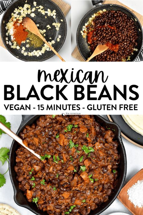 Healthy Black Bean Recipes, Mexican Beans Recipe, Lentil Tacos Recipes, Mexican Black Beans, Hazelnut Meringue, Chocolate Hazelnut Cake, Recipes By Ingredients, Lentil Tacos, Black Bean Recipes