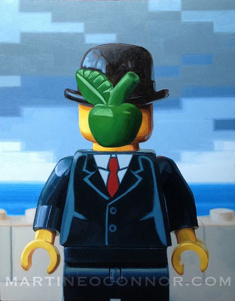 Son of Fig Lego Painting, Lego Memes, Lego Print, The Meta Picture, Son Of Man, Lego Club, René Magritte, Lego Man, Lego Room