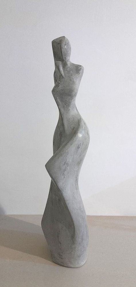 Polished concrete, female figurative sculpture by Clark Camilleri 2021. A unique work created by layering cement on iron in layers. Anatomy Sculpture, Concrete Sculpture, Polished Concrete, Figurative Sculpture, Cement, Projects To Try, Art Pieces, Vase, Sculpture