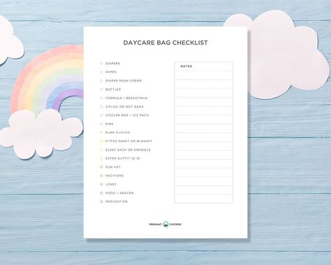 Daycare Bag, Diaper Rash Cream, Baby Checklist, Packing Checklist, Free Checklist, Insulated Bag, Printable Checklist, Wet Bag, Breast Milk