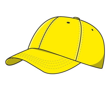 3d Desktop Wallpaper, Cap Drawing, Hat Illustration, Free Preschool Printables, Pet Stickers, Hat Vector, Bag Illustration, Yellow Clothes, Yellow Hat