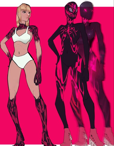 spiderman spiderverse spidersona art concept fanart digital digitalart poses drawing inspo owncharacter oc ideas Spiderman Persona Oc, Female Spiderman Fanart, Spiderman Oc Female, Female Spiderman Oc, Spidersona Oc Male, Spidersona Design, Female Spidersona, Spidersona Poses, Spiderverse Spidersona