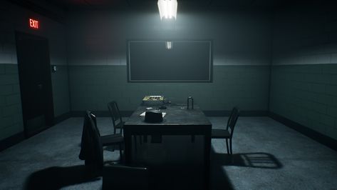 Police Interrogation Room, Police Interrogation, Interrogation Room, Interactive Backgrounds, Episode Interactive, Episode Interactive Backgrounds, A Tv, Flat Screen, Conference Room