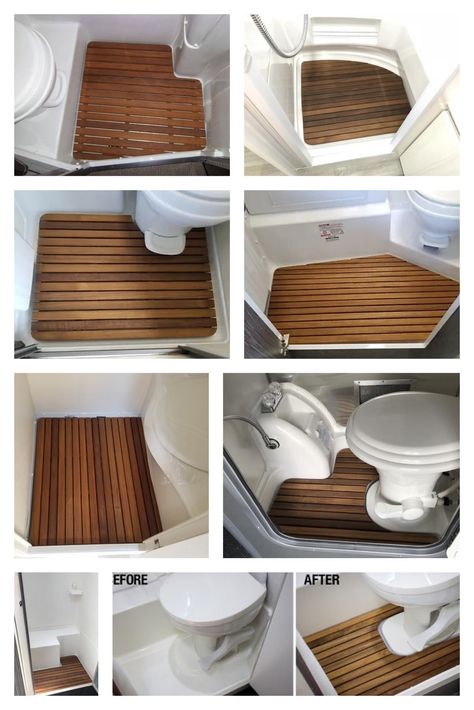 Caravan Bathroom Renovation, Van Bathroom Ideas, Rv Wet Bath Ideas, Boat Shower Ideas, Boat Bathroom Ideas, Small Boat Bathroom Ideas, Sailboat Interior Remodel, Caravan Bathroom Ideas, Rv Shower Renovation